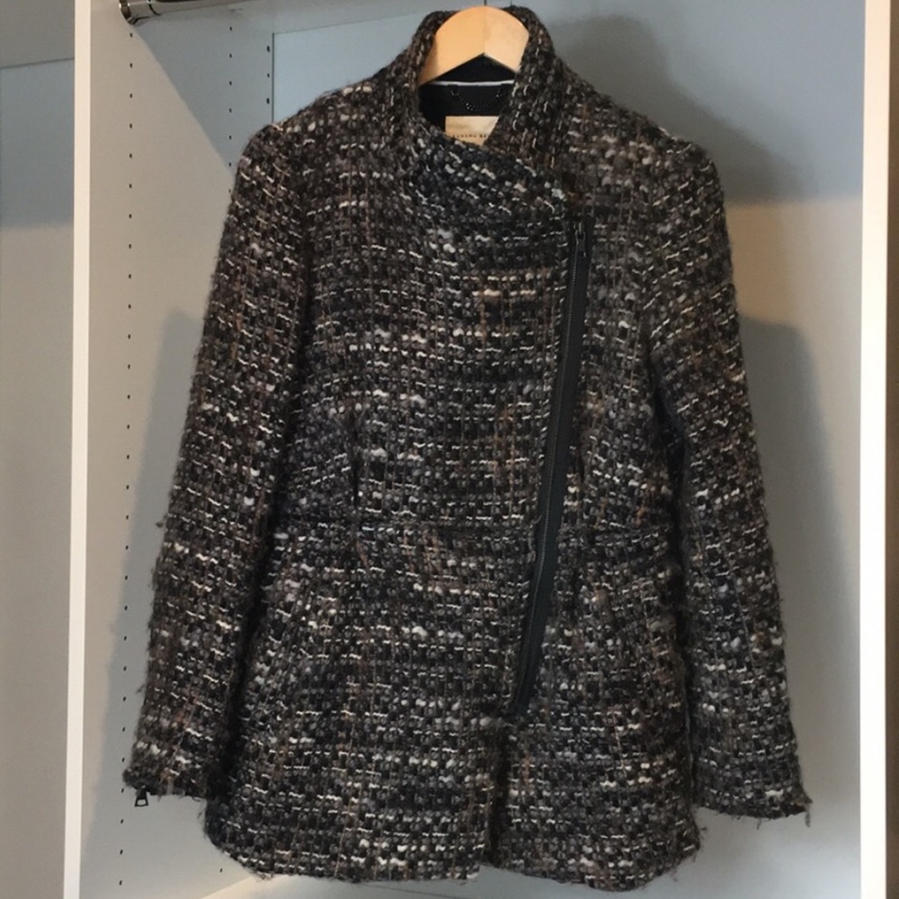 Banana Republic Italian Wool Cross-Zip Jacket